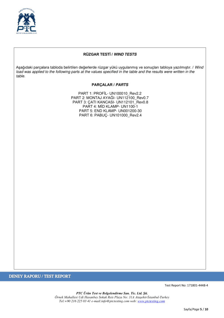 Unisolar Wind Load Test-05